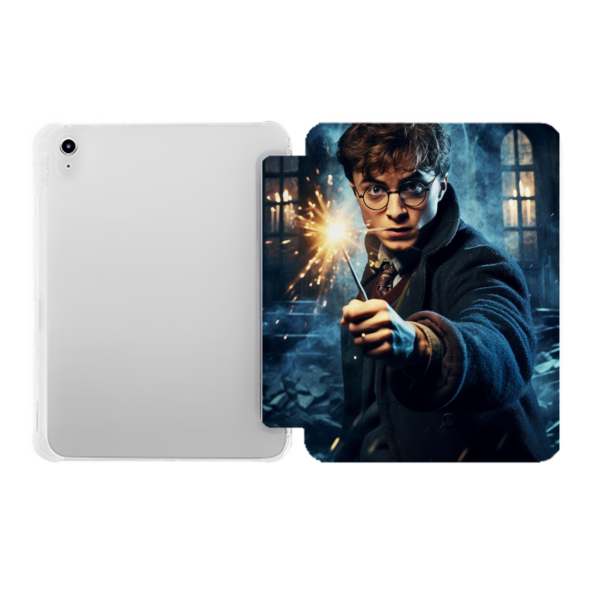 （画像用） Harry Potter ハリー・ポッターシリーズ IPad ケース ペン収納付き 三つ折りスタンド PUレザー×シリコン 対応機種9.5/10.5/10.9インチ
